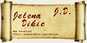 Jelena Dikić vizit kartica